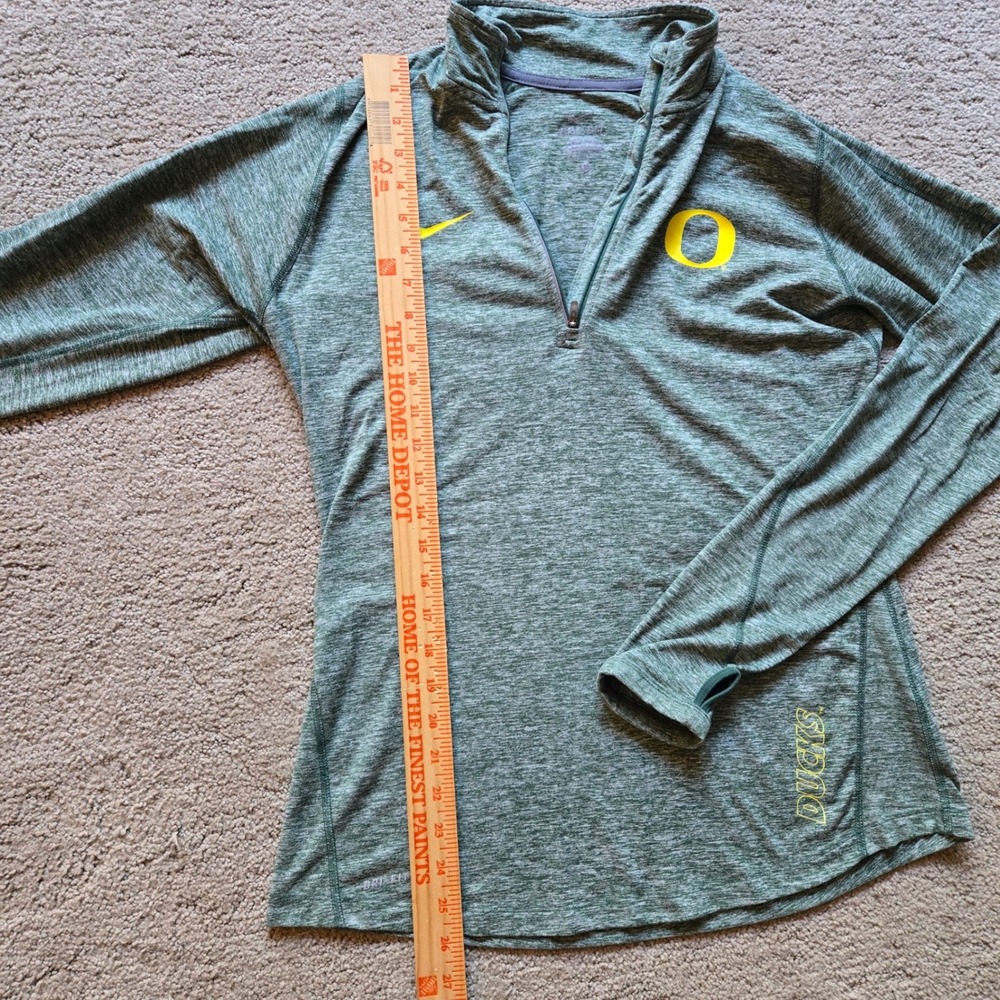 Nike Oregon Ducks Dri-FIT Half Zip Pullover Green Heathered Womens Medium - Picture 4 of 7
